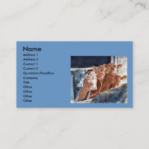 Kälber an den Brunch-Visitenkarten Visitenkarte