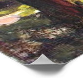 Kälber auf einem von wilden Bäumen gesäumten Feld, Poster (Ecke)