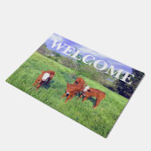 Kälber Begrüßungsmatte Fußmatte (Schrägansicht)
