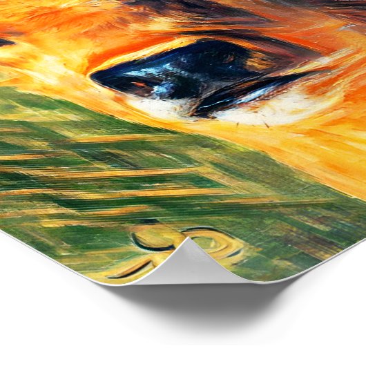 Kalbkopf Poster (Ecke)