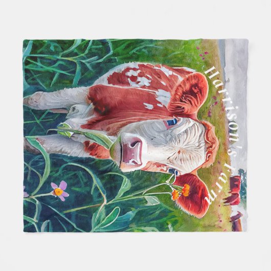 Kalbweide Fleecedecke (Vorderseite (Horizontal))