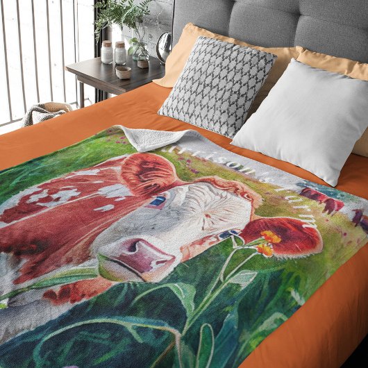 Kalbweide Fleecedecke