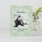 Kale Abstrakt Swirl Border Danke Flachkarte (Stehend Vorderseite)