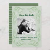 Kale Abstrakt Swirr Border Save the Date flache Ka (Vorne/Hinten)