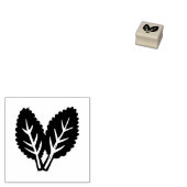 Kale Blätter Vegetarische Speisekarte Auswahl Rust Gummistempel (Stempel)