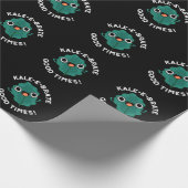 Kale-e-brate Good Times Funny Veggie Pun Dark BG Geschenkpapier (Ecke)