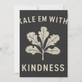 Kale Em mit Kindness Funny Pun Veggies Vegan Save The Date (Vorderseite)