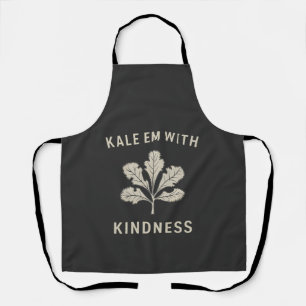 Kale Em mit Kindness Funny Pun Veggies Vegan Schürze