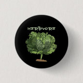 Kale Herbivore Vegan Vegetarier Button (Vorderseite)