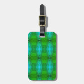 Kale Ikat Greenleaf Gepäckanhänger (Vorderseite vertikal)