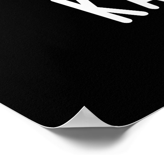 Kale in It Funny Veggie Kale Pun Dark BG Poster (Ecke)