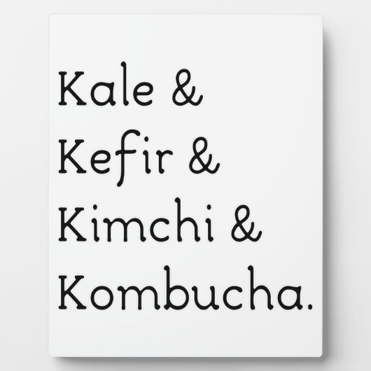 Kale Kefir Kimchi Kombucha Fotoplatte (Vorderseite)