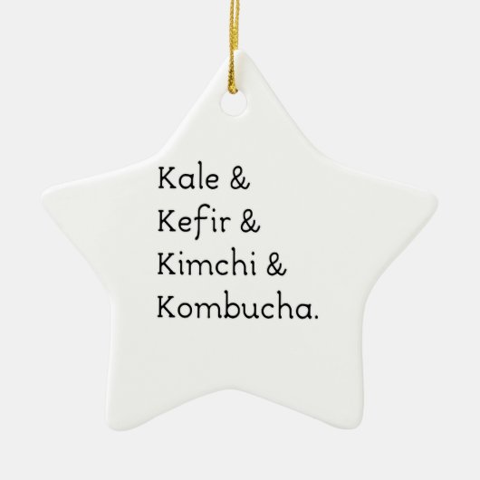 Kale Kefir Kimchi Kombucha Keramikornament (Vorne)