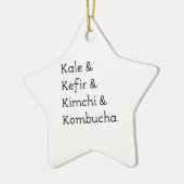 Kale Kefir Kimchi Kombucha Keramikornament (Links)