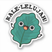 Kale-lelujah Funny Veggie Kale Pun Aufkleber (Vorderseite)