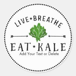 Kale Liebe Live Break Eat Kale Custom Runder Aufkleber