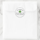 Kale Liebe Live Break Eat Kale Custom Runder Aufkleber (Tasche)