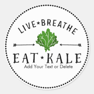 Kale Liebe Live Break Eat Kale Custom Runder Aufkleber