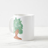 Kale meine Vibe Watercolor Kale Beauty Woman Kaffeetasse (Vorderseite Links)