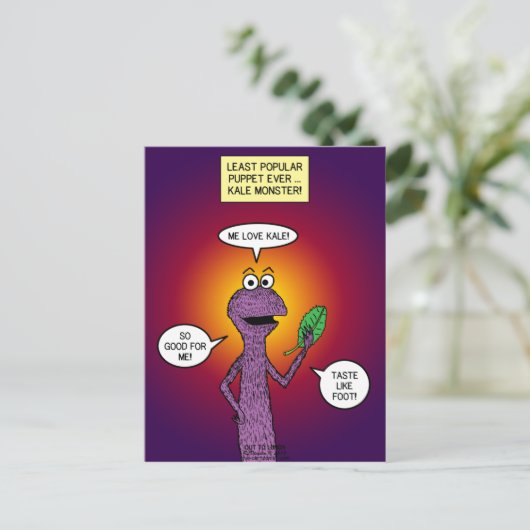 Kale Monster Postkarte (Stehend Vorderseite)