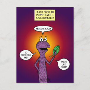 Kale Monster Postkarte