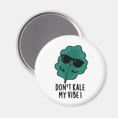 Kale My Vibe Funny Veggie Pun Magnet (Vorderseite/Rückseite)