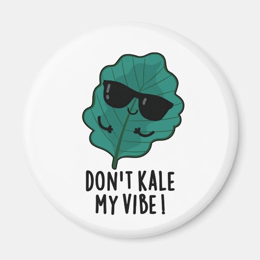 Kale My Vibe Funny Veggie Pun Magnet (Vorne)