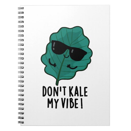 Kale My Vibe Funny Veggie Pun Notizblock (Vorderseite)