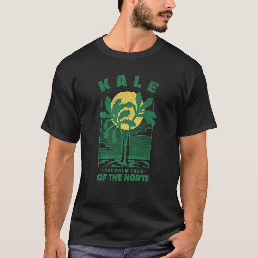 Kale Palm Tree of North Beach Vegetarian Vegan Pla T-Shirt (Vorderseite)