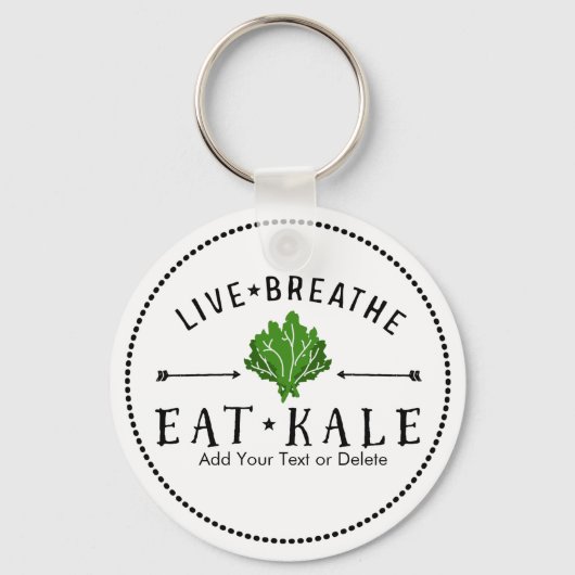 Kale Vegetarian Live Breaat Eat Kale Custom Schlüsselanhänger (Vorderseite)