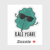 Kale Yeah Funny Veggie Pun Aufkleber (Blatt)