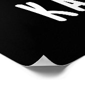 Kale Yeah Funny Veggie Pun Dark BG Poster (Ecke)