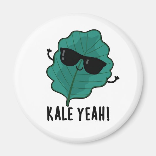 Kale Yeah Funny Veggie Pun Magnet (Vorne)