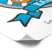 Kaleb boys K name bedeutet orange Wappen-Hundposte Poster (Ecke)