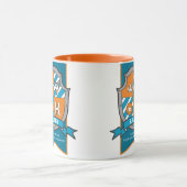 Kaleb Buchstabe K Wappen orange aquamarine Bezeich Tasse (Zentrum)