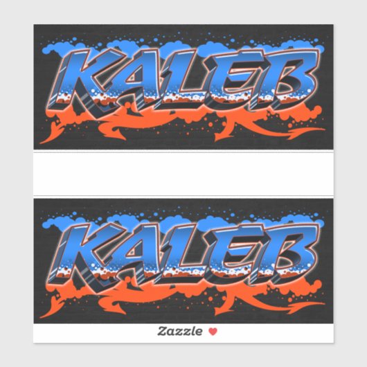 Kaleb Vorname Name Graffiti Aufkleber Sticker (Blatt)