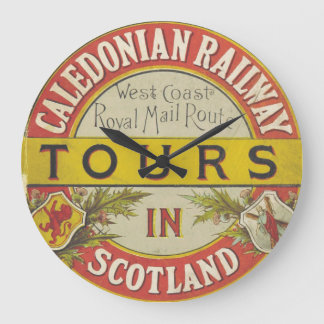 Kaledonia Railway Scotland Clock Große Wanduhr