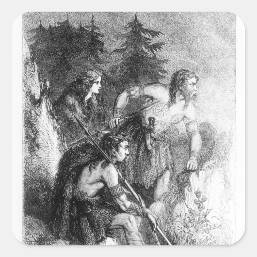 Kaledonianer oder Picts Quadratischer Aufkleber (Vorderseite)