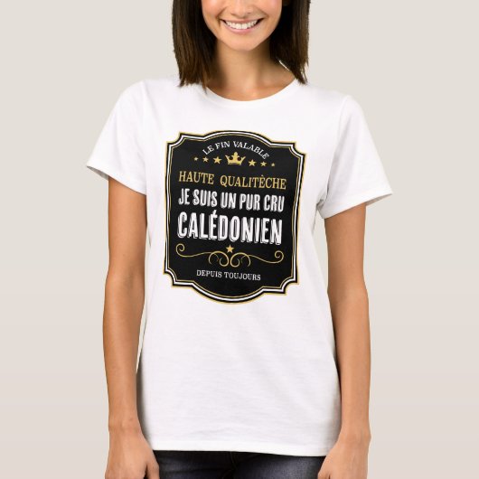 Kaledonien, roh, Neukaledonien, stolzer Cal T-Shirt (Vorderseite)