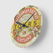 Kaledonische Eisenbahn. Touren in Schottland. Runde Wanduhr (Winkel)