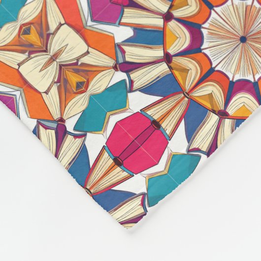 Kaleidescope of Books Fleecedecke (Ecke)