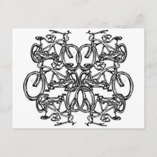 Kaleidescopic Tandem Bicycle (Vintag Schwinn) Postkarte