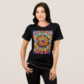 Kaleideskop Tri-Blend Shirt (Vorderseite voll)
