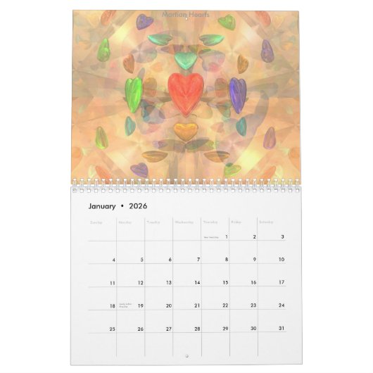 Kaleido3D Kalender (Jan 2026)