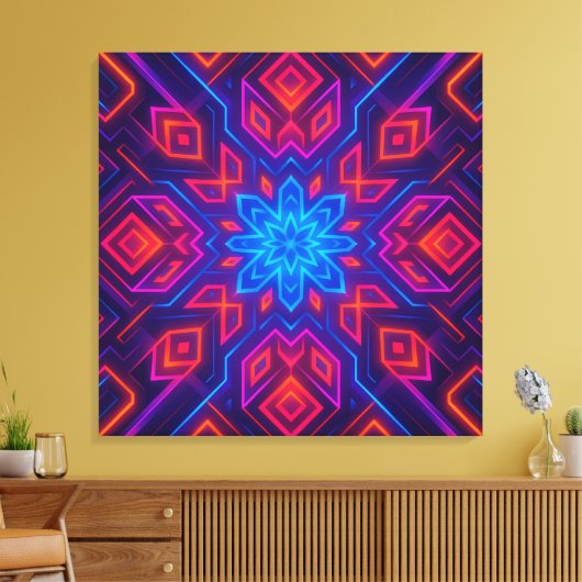 Kaleido Dreams | Lebhafte Abstrakte Leinwand Kunst (Insitu (Wohnzimmer))