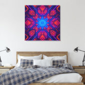 Kaleido Dreams | Lebhafte Abstrakte Leinwand Kunst (Insitu (Schlafzimmer))