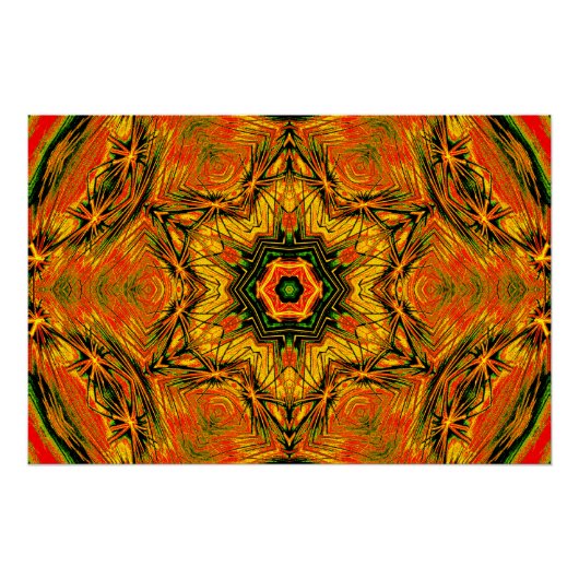 Kaleido Starburst – Glossy Art Poster (Vorderseite)