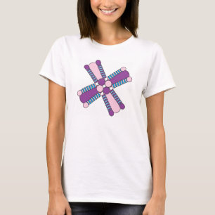 Kaleidoblume lila und rosa T-Shirt