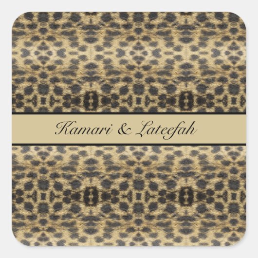 KaleidoCheetah, Brauch Quadratischer Aufkleber (Vorderseite)