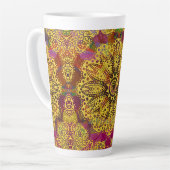Kaleidocopic Golden Mandala Milchtasse (Linke Ecke)